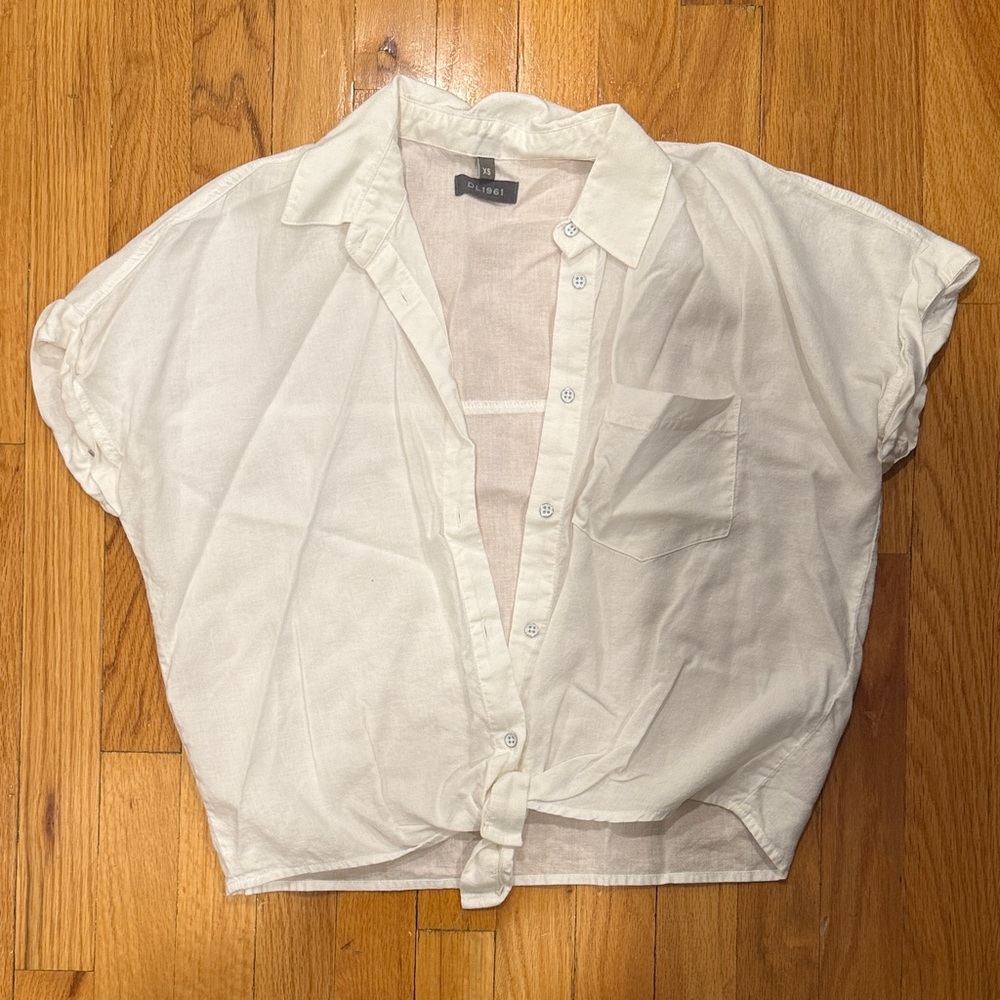 DL1961 Women’s White Button-Down Shirt Size XS